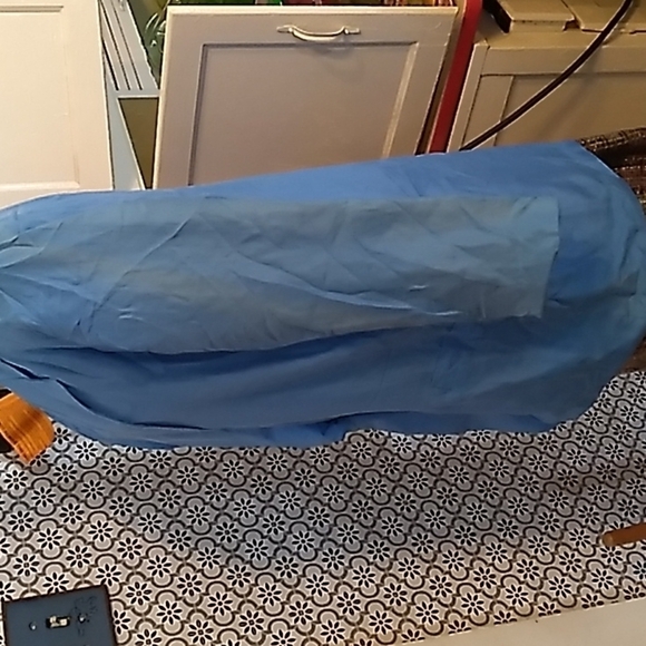 Vintage 1990s Y2K blue silk blazer jacket medium nwt - Picture 3 of 6